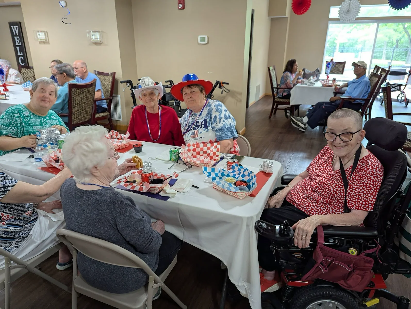 Park Vista Retirement Living North Hill East Moline, IL, residents enjoying a celebration