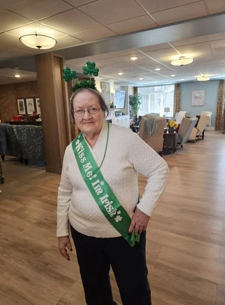 Residents of Broadwell Senior Living at Plymouth enjoyed shamrock shakes and snacks for St. Patrick's Day